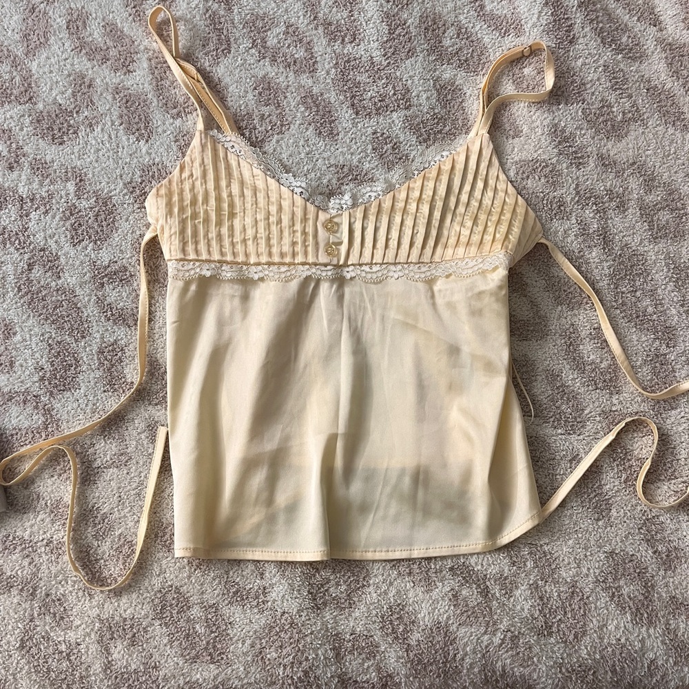 Edikted biana satin tank in yellow
